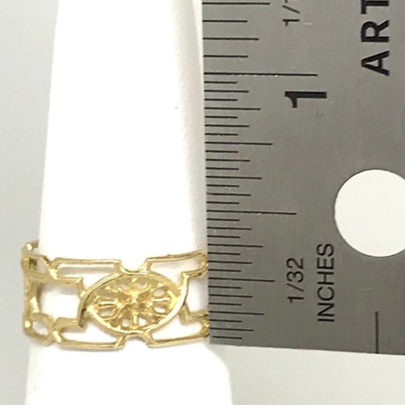 NWT 14 kt YG ring handmade by me, Tibetan design - Picture 6 of 7